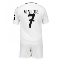 Real Madrid Vinicius Junior #7 Hemmaställ Barn 2024-25 Korta ärmar (+ Korta byxor)